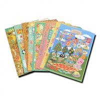 Vinilo a prueba de agua Kiss Cut Sticker Korean Cute Kawaii Glitter Stickers Sheet Impresión personalizada