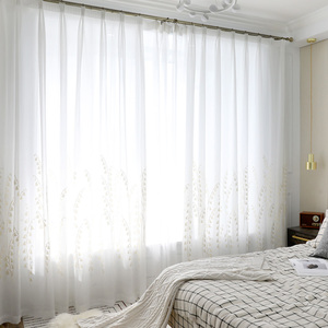 Rideaux modernes blancs brodés Innermor, tulle simple <span class=keywords><strong>et</strong></span> transparent pour fenêtre de salon, chambre à coucher, cuisine - Product Image 5