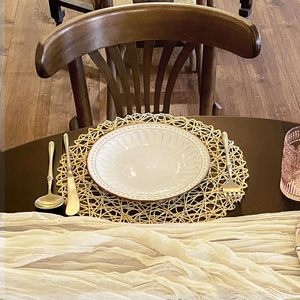 Paper <strong>Round</strong> Woven Placemats/Wedding Accent Centerpiece Place <strong>Mats</strong> Table <strong>Mats</strong> for Dining Table Decorative - Product Image 4