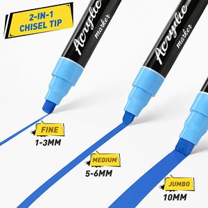 Rotulador Acrílico de 10 mm, 12 Colores, Tinta Permanente Impermeable, Rotulador Jumbo para Pósteres, Punta Oblicua/Plana, Logotipo Personalizado, Papelería, Precio de Fábrica - Product Image 3