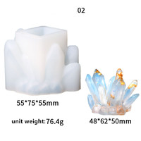 Moule en silicone pour cristaux de roche, moules en résine pour la culture de grappes de cristaux de quartz, pour gemmes Druzy, Isomalt, argile polymère, logo 3D personnalisé