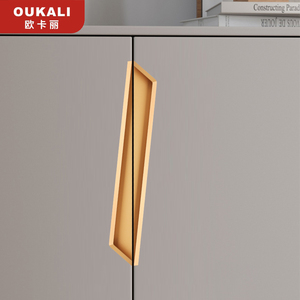 Oukali 300mm Aluminum Alloy China's Modern Simple Matt <strong>Gold</strong> Classic Living Room Entry Mall Adjustable Handle - Product Image 4
