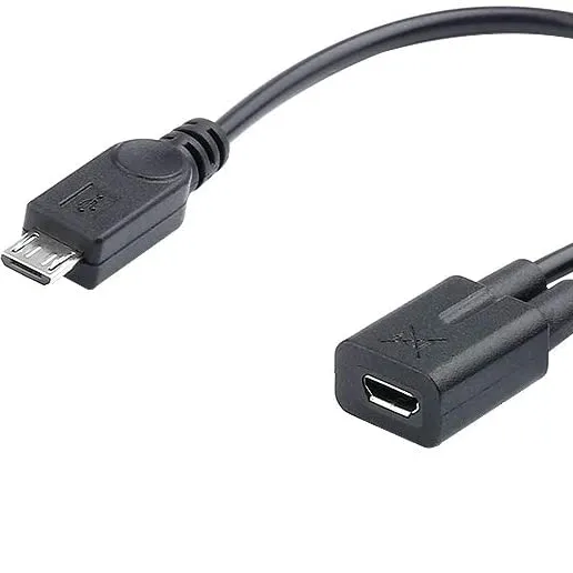 Cabletolink 25cm black color factory cabletolink Micro USB Female to 2 Micro USB Male Splitter Cable