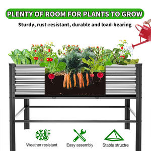 Jardinière en métal bon marché en gros Kit en acier avec pieds surélevés Jardinières Lits de fleurs pour légumes - Product Image 3