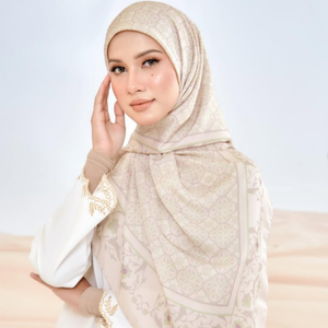 2025 nuevo diseño Malasia Bawal algodón gasa impresa patrón Floral étnico Bandana bufanda cuadrada ordenada para Niñas musulmanas - Product Image 4