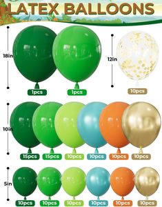 Kit de Guirnalda de Globos de Dinosaurios Personalizado con Pancarta de Dinosaurios y Pancarta de Feliz Cumpleaños, Globos de Selva para Niños - Product Image 6