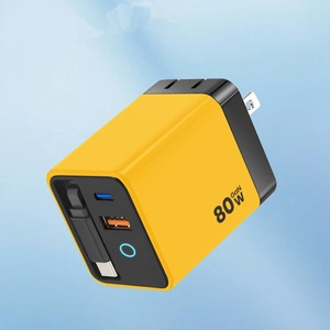 เครื่องชาร์จติดผนัง 80W พร้อมสายเคเบิล Type-C แบบยืดหดได้ รองรับการชาร์จเร็ว PD สำหรับโทรศัพท์ Apple Huawei Xiaomi - Product Image 1