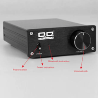 QQCHINAPA Mini Compact Usage Domestique 100W PA Système De Bureau Télécommande Numérique Mélangeur Amplificateur