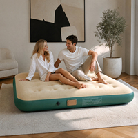 Matelas Gonflable Automatique Étanche pour Usage Domestique avec Pompe USB Amovible Rechargeable, Taille Double, Housse Pliable en PVC