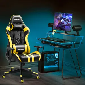 Gaming Chair Modernes, bequemes, ergonomisches, verstellbares Leder aus Metall
