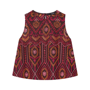 TAOP&ZA Primavera/Verano 2026, Nueva Camiseta sin Mangas para Mujer, Estilo Vintage, Tejida, con Estampado Floral Calado, Transpirable y Ecológica, 100% - Product Image 1