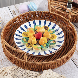 Cesto in <span class=keywords><strong>legno</strong></span> per le vacanze in <span class=keywords><strong>legno</strong></span> e Rattan cesto per la casa cucina di frutta e verdura cestino per il pane con manico - Product Image 5