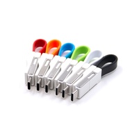 Cadeaux promotionnels, logo personnalisé, mini porte-clés portable 3-en-1, câble de charge USB magnétique type C 8 broches pour tous les smartphones