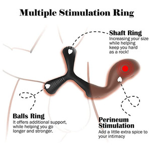 Juguetes sexuales de silicona para parejas, anillo para mejorar la erección de larga duración, vibrador <span class=keywords><strong>Anal</strong></span>, masajeador de próstata, tapón <span class=keywords><strong>Anal</strong></span>, anillo para pene para hombres - Product Image 6