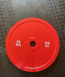 Pasokan pabrik kualitas tinggi 2.5/5/10/15/20/25kg kebugaran Gym berwarna dikalibrasi kompetisi angkat berat pelat baja - Product Image 6