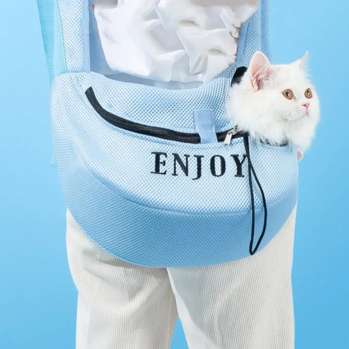 High Quality Travel Dogs Carrier Bag Hands Free Mesh Pet Cages Carriers Small Animals Soft-sided Carriers Pet Sling Bag For Cats