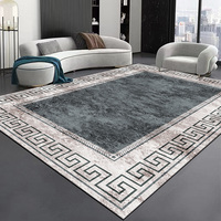 Tapis shaggy en velours cristal ultra doux, tapis moderne d'intérieur en peluche avec dos antidérapant, résistant aux taches et lavable.