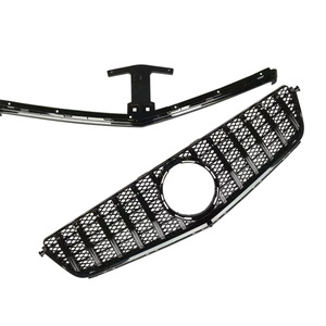 Mercedes-Benz C-Class W204 <b>Grille</b> C63 <b>Mesh</b> GT Style Black Silver 2008-2012 Front Bumper Fitment - Product Image 2
