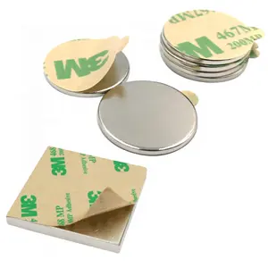 High Quality Custom Round Neodymium Magnets With Strong 3m Adhesive Glue