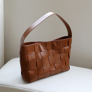 Nuevo Bolso de Mano de Cuero Genuino para Mujer, Bolso de Compras de Cuero Tejido de Gran Capacidad, Bolso de Hombro de Lujo, Bolso Tote - Product Image 3