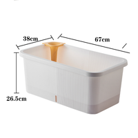 Jardinière suspendue rectangulaire longue en plastique PP/PE enduit, légère et durable, à arrosage automatique, pour la maison – Vente directe usine