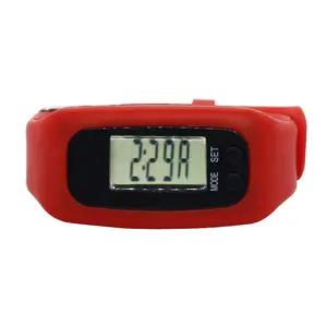 Hot Sale Silicone Strap Wristband Calorie Step Counter Promotional Wristwatch Digital Pedometer