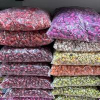 Jual Langsung Pabrik Paket 500g Manik-manik Akrilik Warna Macaron Manik-manik Ember Manik-manik Rambut untuk Kepang