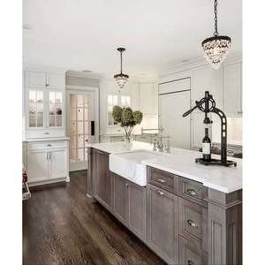 Gabinetes de Cocina Blancos Estilo Shaker Personalizados de Fábrica, Armarios de Cocina Modulares Lacados con Encimera de Cuarzo - Product Image 6