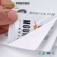 Autocollant personnalisé imprimé recto-verso effet miroir blanc brillant, étiquette de marque pour randonnée en montagne, motif empilé, à décoller