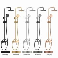 Nouvel ensemble de douche moderne de haute qualité au design simple, ensemble de système de douche par galvanoplastie