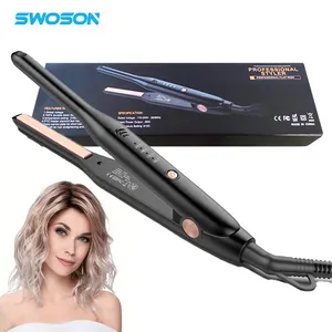 Professional Portable Fast Professional 3/10" Small Flat Iron Pixie Cut and Bangs Mini Hair Straightener Pencil Tiny Flat Iron