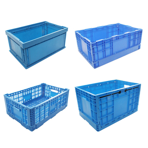 Thương mại nestable xếp chồng HDPE đóng mở Container có thể gập lại trứng nhựa nho lưới hộp thông hơi thiết kế có thể giặt Thùng - Product Image 4