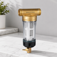 Préfiltre à sédiments rotatif sans électricité pour toute la maison, réutilisable, 40 microns, pour eau du robinet municipale, écologique, hautement efficace, 4m/h