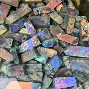 หินบำบัดคริสตัลธรรมชาติเสาหินลาบราดอไรต์สีม่วง - Product Image 2