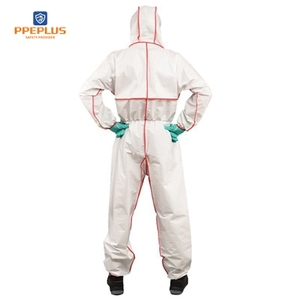 EPI <span class=keywords><strong>de</strong></span> <span class=keywords><strong>sécurité</strong></span> Couvre-vêtements à fermeture éclair frontale Agents biologiques pleine longueur Combinaisons Hazmat - Product Image 5