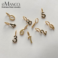 EManco Charm Light Luxury Números 0-9 Joyería Antideslustre Venta al por Mayor Compra a Granel Colgante Kawaii de Acero Inoxidable para Verano