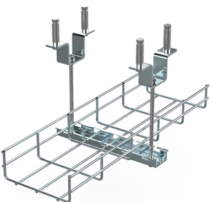 Plateau à câbles en acier au carbone galvanisé à chaud de type grille de la marque Soleil avec une capacité de charge de 200 kg pour une utilisation industrielle et de construction - Product Image 4