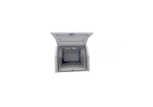 Boîte à outils pour camionnette en aluminium à double couvercle, boîte de rangement pour pick-up à deux portes avec serrure - Product Image 5