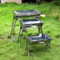 Barbecue d'extérieur en gros, hauteur réglable, ultra-léger, en alliage d'aluminium, pliable, portable, barbecue au charbon de bois et au gaz pour le camping