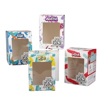 Boîte de papier cosmétique à fenêtre couleur de luxe de qualité supérieure imprimée sur mesure avec gaufrage et doublure en éponge de stratification mate