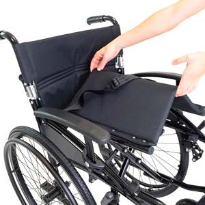Fauteuil roulant pliable en aluminium léger pour personnes âgées (largeur de siège 43 cm), fauteuils roulants pour seniors - Product Image 4
