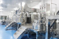 Machine d'émulsification et d'homogénéisation sous vide automatique de 500L, personnalisable, de qualité alimentaire, pour crèmes cosmétiques et produits liquides