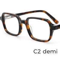 Nouvelle Arrivée Lunettes Carrées Tendance pour Femmes Monture Confortable en Acétate Verres PC Haute Résistance Étui à Lunettes pour le Bureau Quotidien