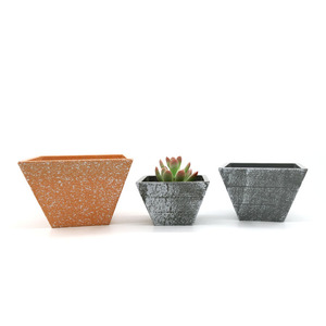 Maceta de Plástico Yicai Pequeña, Imitación Hormigón, Hecha a Mano, para Decoración de Jardín, para Cactus y Suculentas - Product Image 2