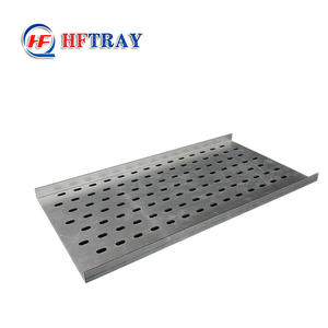 Plateau de gestion des câbles galvanisé à chaud sur mesure, extérieur, 300 mm, anti-corrosion, perforé - Product Image 1