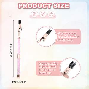 Herramienta para Colocar Cierres de Pulseras, Herramienta para Colocar Pulseras en Si Mismo con Punta de Goma, Equipo de Fijación Rápida para Joyería - Product Image 2