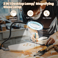Nouveau design Outil d'évaluation de bijoux Loupe carrée Loupe lumineuse Lampe à led avec pince