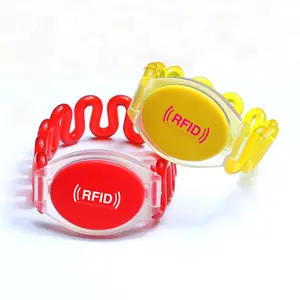 Большой эластичный браслет RFID с пользовательским логотипом RFID Spa браслеты 125 кГц браслет тренажерный зал