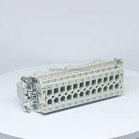 Conector Automotriz de Servicio Pesado de 24 Pines, Estándar Común, Policarbonato, Latón, 16A, 500V, IP65, HE-024-F, Igual que Harting