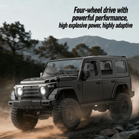 MN-212 Officiellement Licencié 1/12 2.4G RC Rock Crawler 4x4 avec Lumières LED, Véhicule Tout-Terrain RC Entièrement Proportionnel RTR pour Intérieur et Extérieur